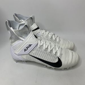 Nike Alpha Menace Elite 2 Football Cleats Flyknit Men's 14 White AO3374-101